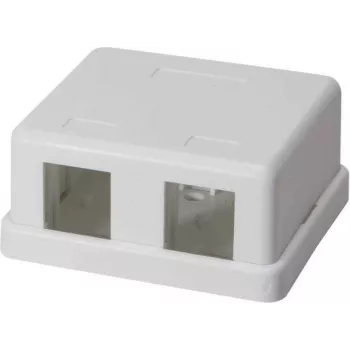 IT-BUDGET Επιτοίχιο κουτί σύνδεσης δεδομένων για 2 x RJ45 Keystone modules - Λευκό 90ITBAKPG2P