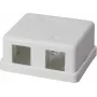 IT-BUDGET Επιτοίχιο κουτί σύνδεσης δεδομένων για 2 x RJ45 Keystone modules - Λευκό 90ITBAKPG2P