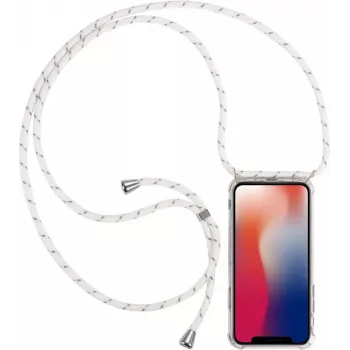 CYOO θήκη κολιέ με λουράκι για iPhone 12/12 Pro 6,1 ίντσες – Λευκό σιλικόνης CY122106