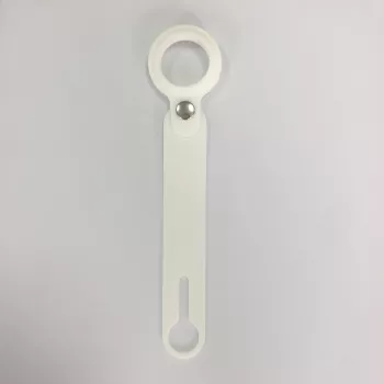 CYOO Apple AirTag Θήκη σιλικόνης με μπρελόκ - Λευκό (CY122409)