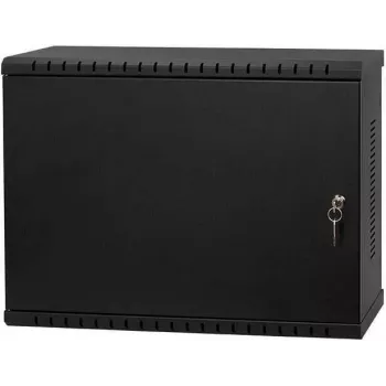IT-BUDGET 19 ίντσες Επιτοίχιο κουτί διανομής, 3U, ρυθμιζόμενου βάθους κάθετη τοποθέτηση, 180 mm βάθος, μέγ. βάθος τοποθέτησης 300 mm, Μαύρο 90ITBWV19VTV3S