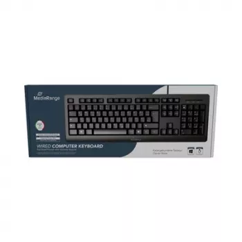 MediaRange MROS109-IT ενσύρματο USB 2.0 QWERTY ιταλικό πληκτρολόγιο, Μαύρο