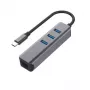EXSYS EX-1133-N-3 USB 3.2 Gen 1 Hub με 3x υποδοχές USB-A και Gigabit Ethernet (USB-C)
