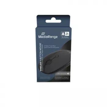 MEDIARANGE MROS268 Συμμετρικό ασύρματο οπτικό ποντίκι, 2,4 GHz, 1600 DPI, μαύρο