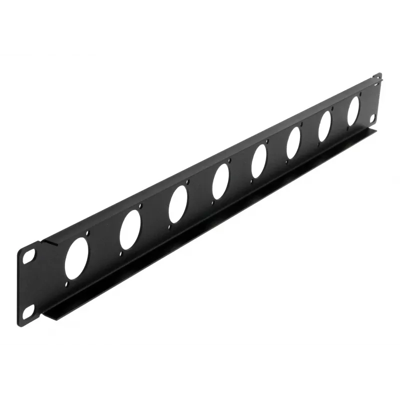 EXSYS 19 ιντσών 1U panel rack με 8 υποδοχές τύπου D (XLR), μαύρο EX-49297