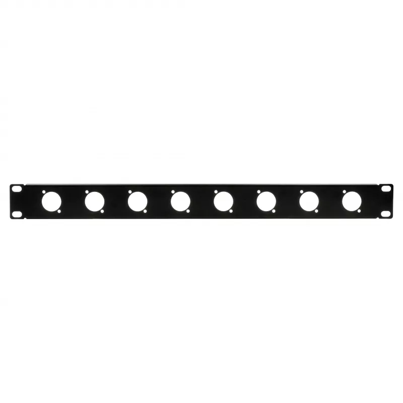 EXSYS 19 ιντσών 1U panel rack με 8 υποδοχές τύπου D (XLR), μαύρο EX-49297