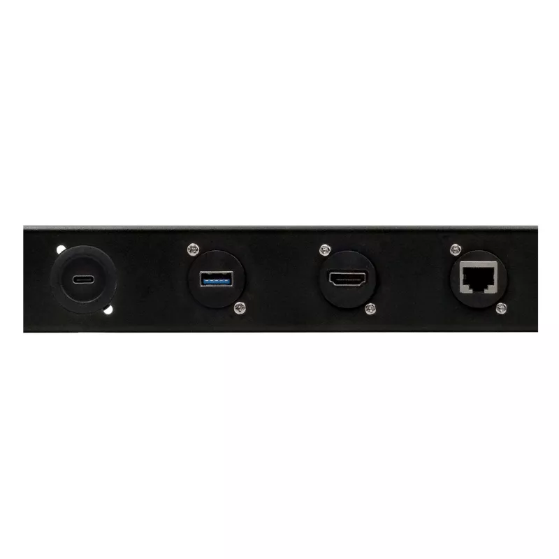 EXSYS 19 ιντσών 1U panel rack με 8 υποδοχές τύπου D (XLR), μαύρο EX-49297
