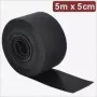 Quadrios 24CA310 ταινία Velcro, 5 m x 5 cm, μαύρη, επαναχρησιμοποιούμενα δεματικά καλωδίων για δεματοποίηση και διαχείριση καλωδίων