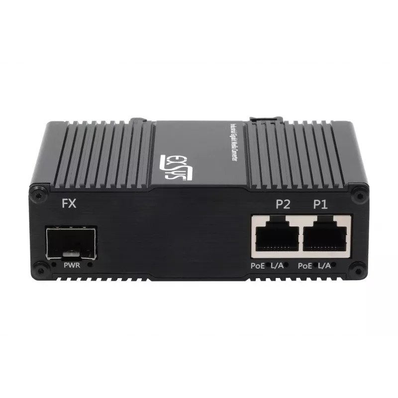 EXSYS EX-60344 2-Port PoE++ Media Converter 90W, SFP, -40°C έως +80°C