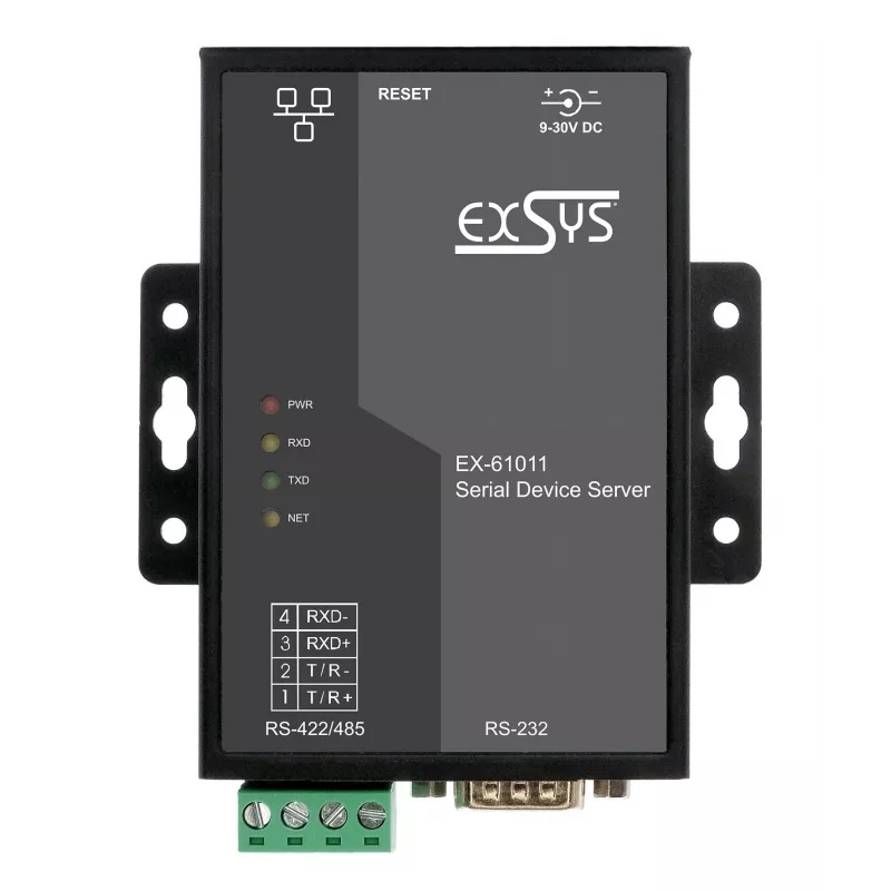 EXSYS EX-61011 σειριακός διακομιστής συσκευών RS-232/422/485 σε Ethernet