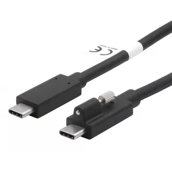 EXSYS USB 3.2 Gen 2x1 καλώδιο USB-C 1m μαύρο με ασφάλεια μεμονωμένης βίδας (EX-K1595V-1.0)