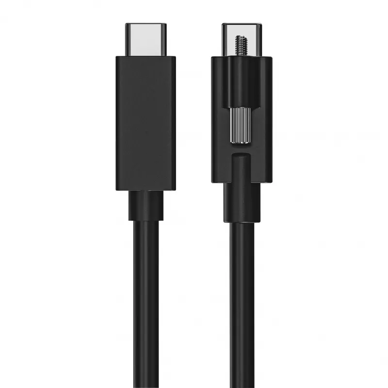 EXSYS USB 3.2 Gen 2x1 καλώδιο USB-C 1m μαύρο με ασφάλεια μεμονωμένης βίδας (EX-K1595V-1.0)