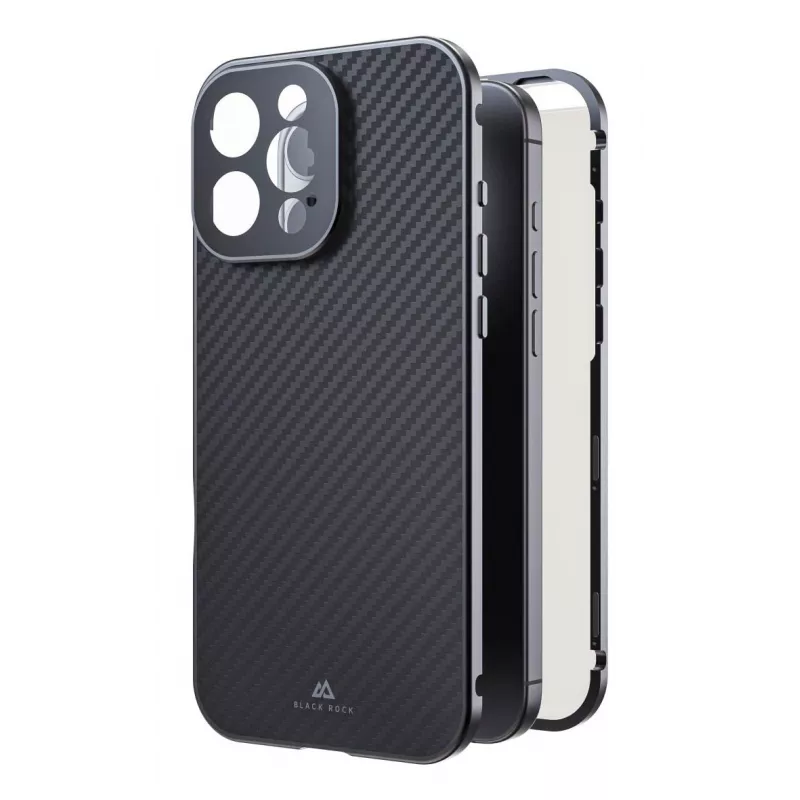 Black Rock Cover 360° Glass για Apple iPhone 16 Pro Max, Echt Carbon (00228101)