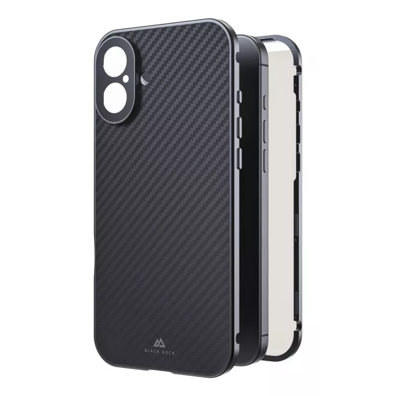 Black Rock Cover 360° Glass για Apple iPhone 16 Plus, Echtcarbon (00228105)