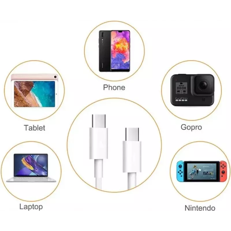 CYOO Καλώδιο USB-C 1m μαύρο (CY123212)