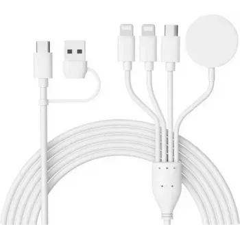 CYOO CY606 Καλώδιο πολλαπλής φόρτισης 4-in-2 Universal / USB-C / Watch – Μαύρο