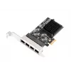 EXSYS EX-6083 PCIe x4 Gigabit Ethernet 4-Port Low-Profile Κάρτα δικτύου