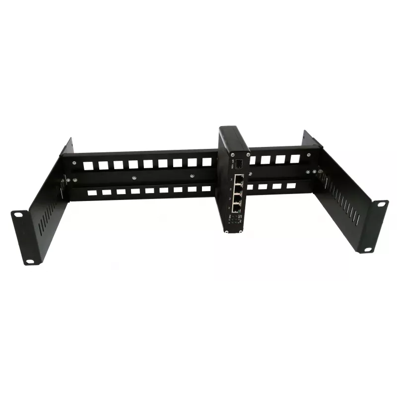 EXSYS DIN-Rail Rackmount Kit, 2U, 19 inch, 35mm DIN-Rail, Μαύρο EX-6090
