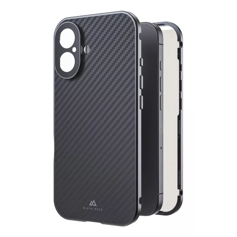 Black Rock Cover 360° Glas για Apple iPhone 16, Echtcarbon (00228085)