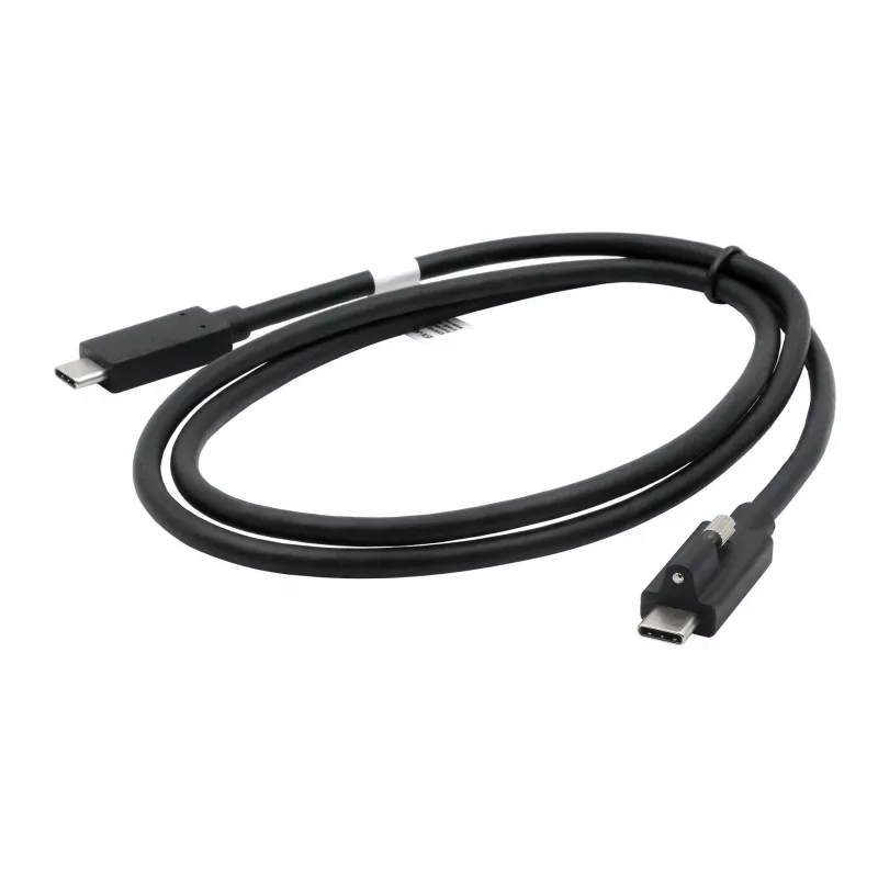 EXSYS EX-K1595V-2.0 καλώδιο USB-C σε USB-C, 2m, Μαύρο, βιδωτό κλείσιμο