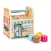 Gerardo's Toys ξύλινο σπίτι δραστηριοτήτων με κλειδαριές για νήπια από 18 μηνών