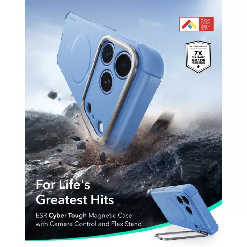 ESR Cyber Tough Kickstand MagSafe iPhone 17 Pro Max / 18 Pro Max γαλάζιο