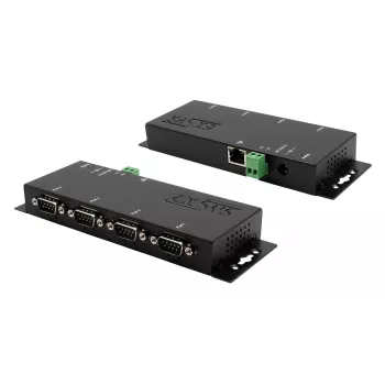 EXSYS EX-6164 4-Port RS-232 Serial Device Server, Ethernet σε Serial, μέταλλο, 10/100 Mbps, Virtual COM