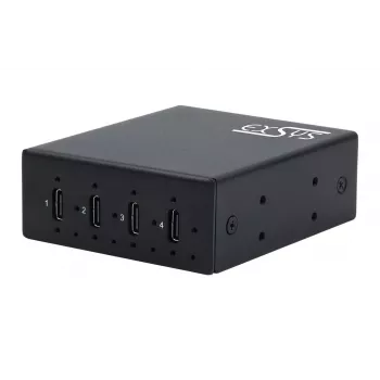 EXSYS EX-12274HMS USB 3.2 Gen 2x1 4-Port βιομηχανικό μεταλλικό hub, 10Gbps, 15KV ESD, τοποθέτηση σε τοίχο/ράγα DIN