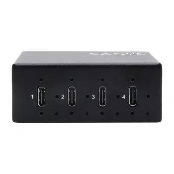 EXSYS EX-12274HMS USB 3.2 Gen 2x1 4-Port βιομηχανικό μεταλλικό hub, 10Gbps, 15KV ESD, τοποθέτηση σε τοίχο/ράγα DIN