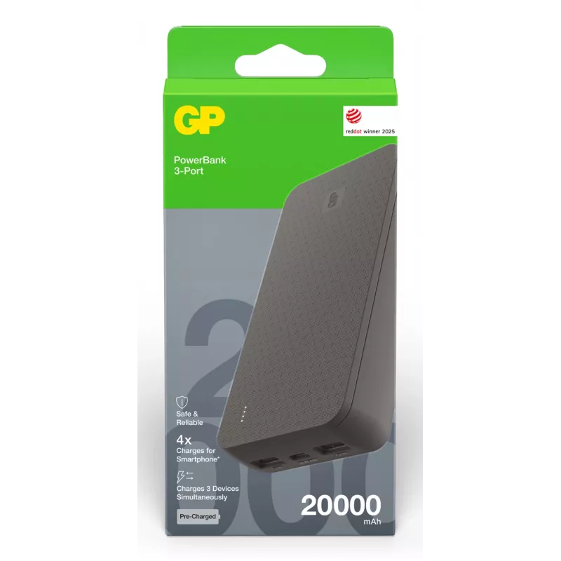 GP PowerBank B+ 20000 mAh μαύρο GPPBB20BBKBSR554