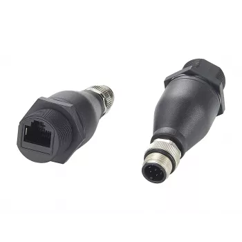 EXSYS EX-49504 M12 A-Code 8-Pin αρσενικό βύσμα σε υποδοχή RJ45 βιομηχανικός προσαρμογέας Ethernet, IP67