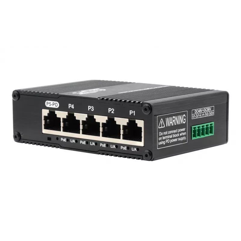 EXSYS Mini Switch Ethernet PoE Pass-Through 5 θυρών - 5x10/100/1000Tx (EX-62020POE-P)