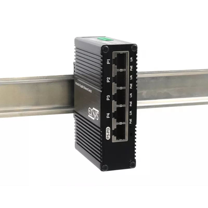EXSYS Mini Switch Ethernet PoE Pass-Through 5 θυρών - 5x10/100/1000Tx (EX-62020POE-P)