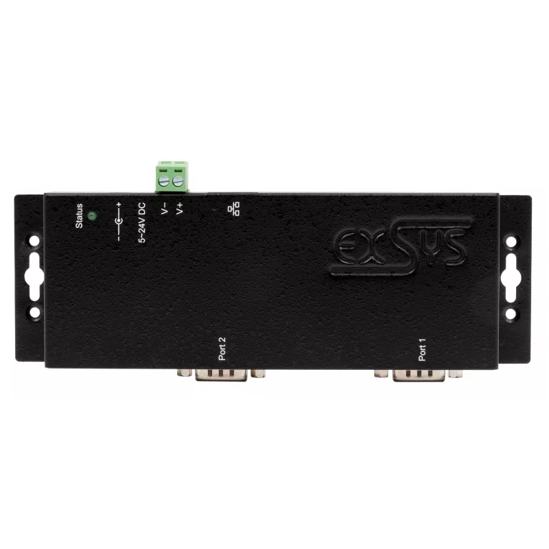 EXSYS EX-6162 Ethernet-σε-2x-RS-232 Serial Server με τροφοδοτικό 12V/3A