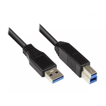 EXSYS Καλώδιο USB 3.0 Type-A αρσενικό σε Type-B αρσενικό 1,0 m μαύρο EX-K1503