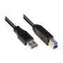 EXSYS Καλώδιο USB 3.0 Type-A αρσενικό σε Type-B αρσενικό 1,0 m μαύρο EX-K1503