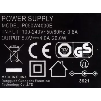 EXSYS Τροφοδοτικό AC/DC 5V 4A 20W με βύσμα DC 5,5mm (EX-6982)