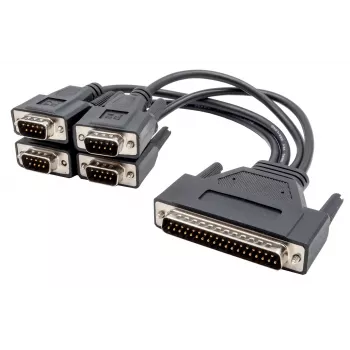 EXSYS Octopus Σειριακό καλώδιο, 4x DB9 αρσενικό σε HD44 αρσενικό, 0,6m, μαύρο EX-OPTC4-9-SM
