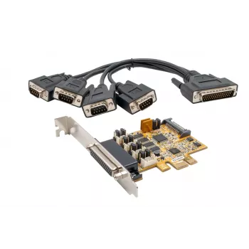 EXSYS EX-44354 Κάρτα PCIe 4 θυρών RS-232 σειριακή με βραχίονα Low-Profile, chipset FTDI