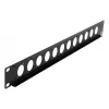 EXSYS EX-49298 Πάνελ rack 19 ίντσες 1U με 12 υποδοχές τύπου D, μαύρο