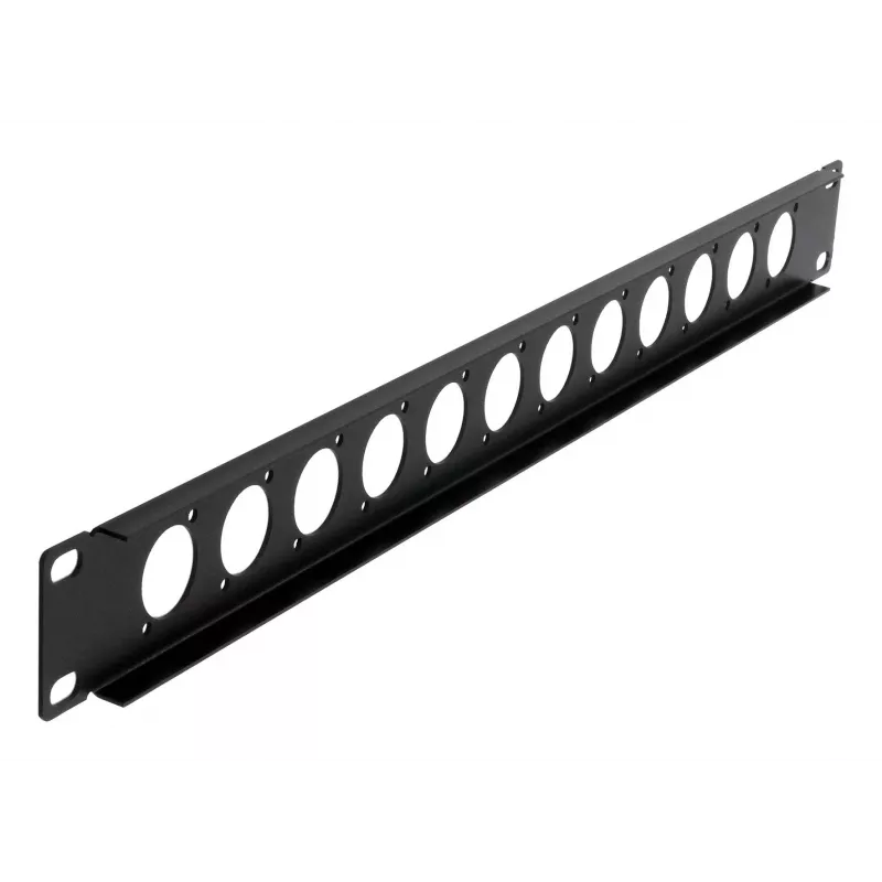 EXSYS EX-49298 Πάνελ rack 19 ίντσες 1U με 12 υποδοχές τύπου D, μαύρο