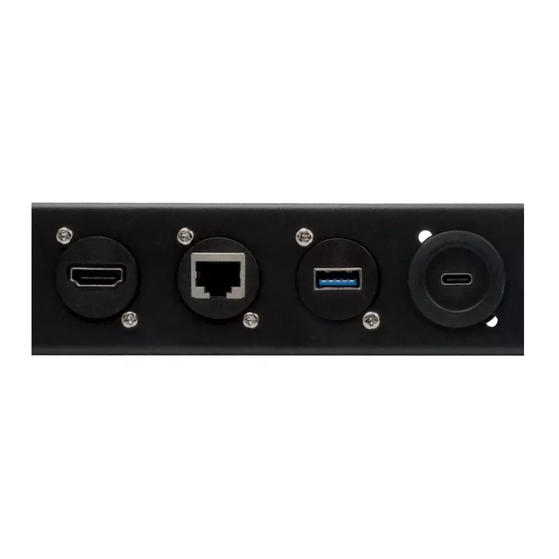 EXSYS EX-49298 Πάνελ rack 19 ίντσες 1U με 12 υποδοχές τύπου D, μαύρο