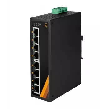 EXSYS EX-6226POE βιομηχανικός διακόπτης 8-Port Gigabit PoE+, 12-36VDC, ράγα DIN