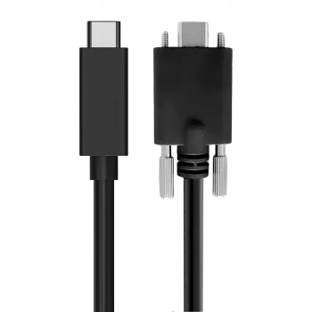 EXSYS καλώδιο USB-C σε USB-C 3.2 Gen 2x1 με βίδες ασφάλισης, 2m, μαύρο EX-K1591V-2.0