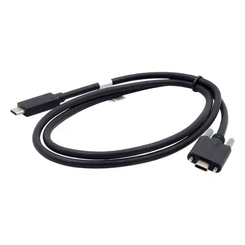 EXSYS καλώδιο USB-C σε USB-C 3.2 Gen 2x1 με βίδες ασφάλισης, 2m, μαύρο EX-K1591V-2.0