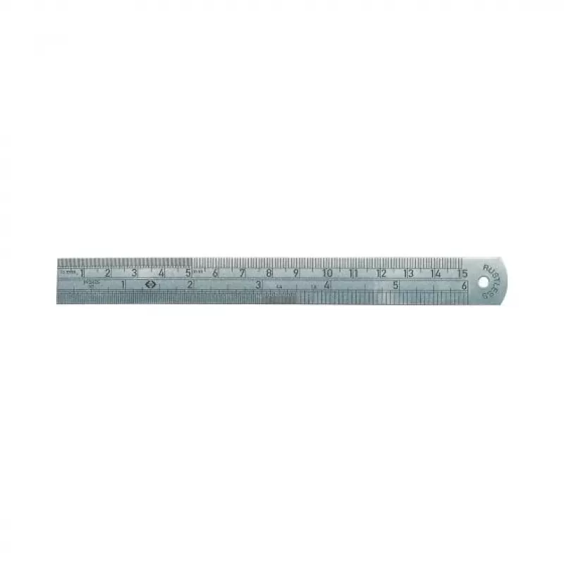 C.K Tools χάρακας ανοξείδωτου χάλυβα, 150 mm / 6 ίντσες, διαβάθμιση mm και ίντσας (T3530 06)