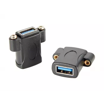 EXSYS EX-49301 προσαρμογέας ενσωμάτωσης USB 3.2 Gen 1, υποδοχή USB-A θηλυκή σε υποδοχή USB-A θηλυκή, 5Gbps, μαύρο