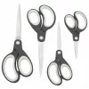 Rapesco Soft Grip σετ ψαλιδιών, 4 τεμ., λεπίδες ανοξείδωτου χάλυβα, μαύρο/γκρι 1574