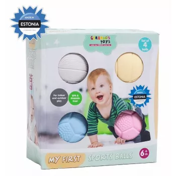 Gerardo's Toys GT7710 σετ μπάλας μασάζ και αισθητηριακής ανάπτυξης μωρού, 4 τεμ., διάφορες υφές και χρώματα, από 6 μηνών