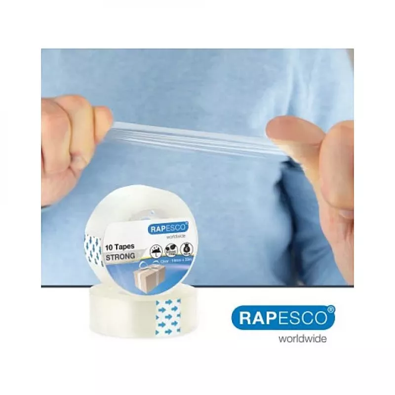 Rapesco 1807 διάφανη ταινία 19mm x 33m, 10 ρολά